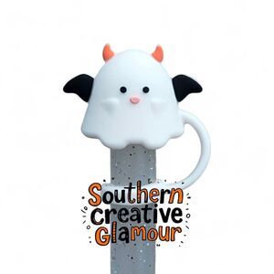 Halloween Devil Ghost 10mm Straw Topper | Straw Cover | Stanley Straw Topper